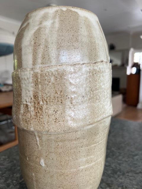 Large textured ceramic vase